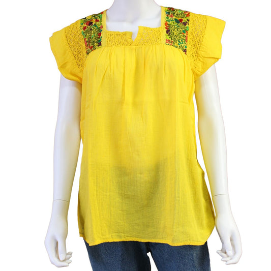 Blusa Bordada a Mano Mod. Geranio Unitalla