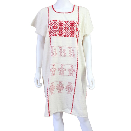 Vestido/Huipil Hecho a Mano Mod. Cotzocón Unitalla.