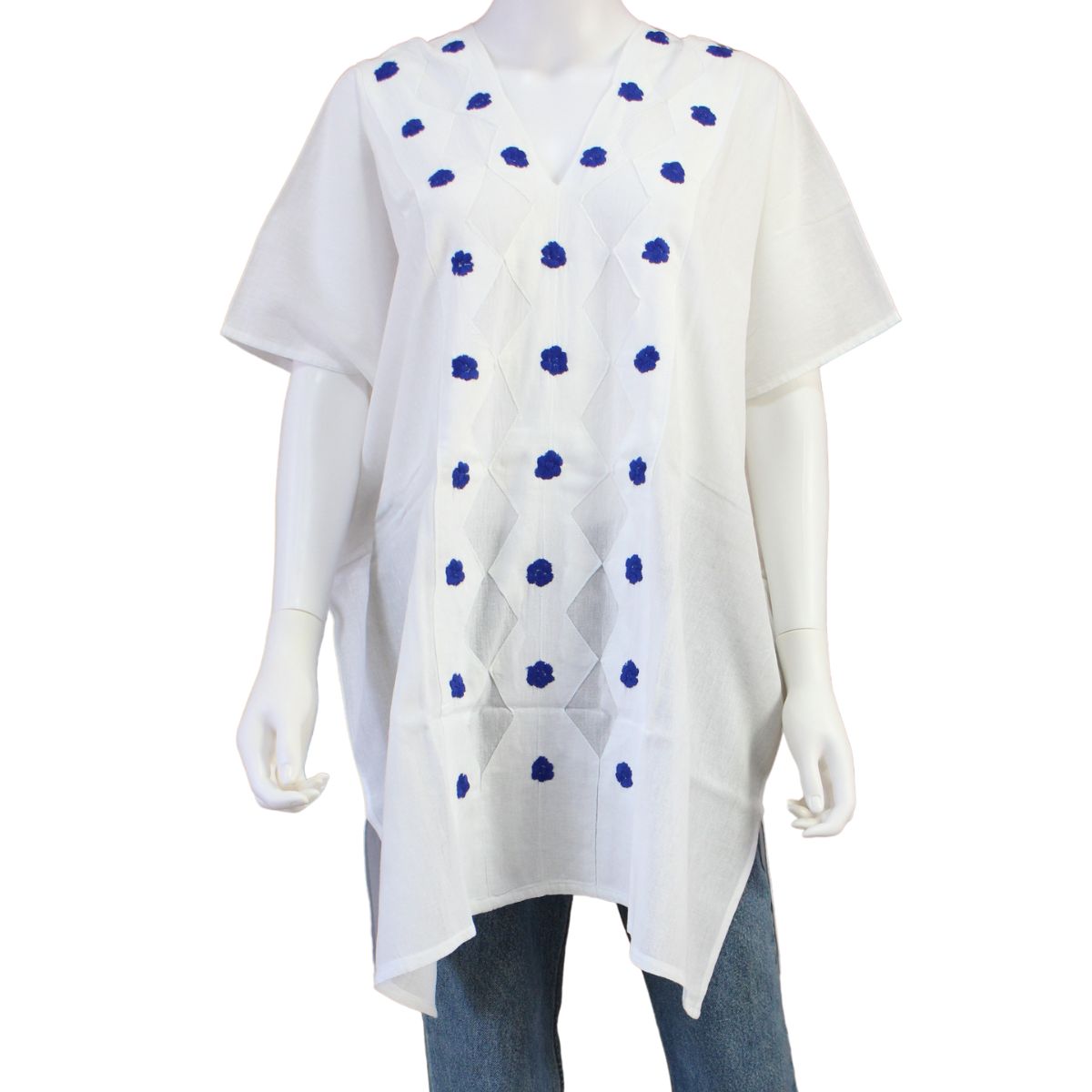 Blusa/Blusón Flores Bordado a Mano Unitalla