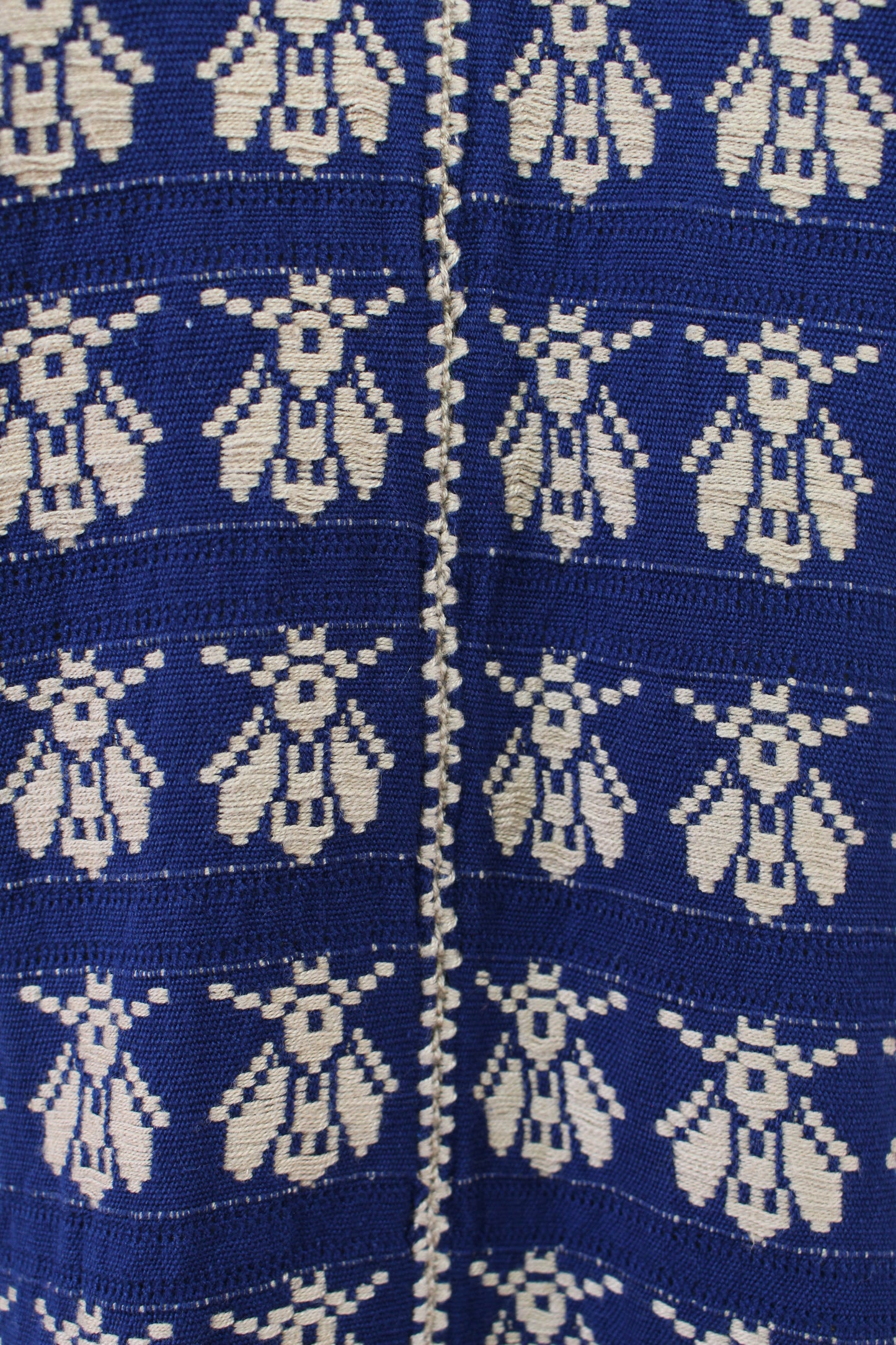 Blusa Artesanal Hecha a Mano Mod. Bio Unitalla Marino con Caqui