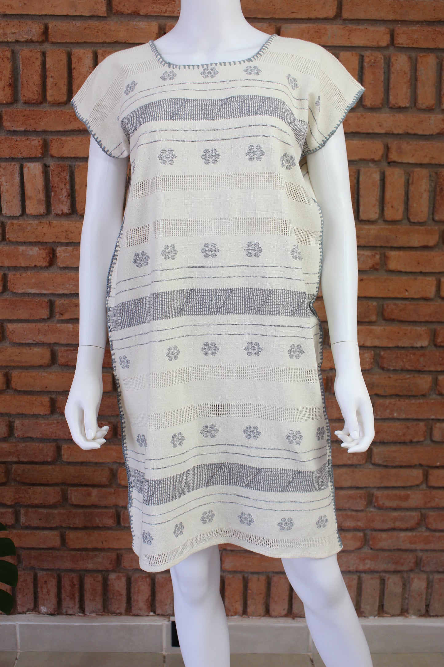 Vestido Hecho a Mano Mod. Amuzgo Brocado Multicolor Unitalla