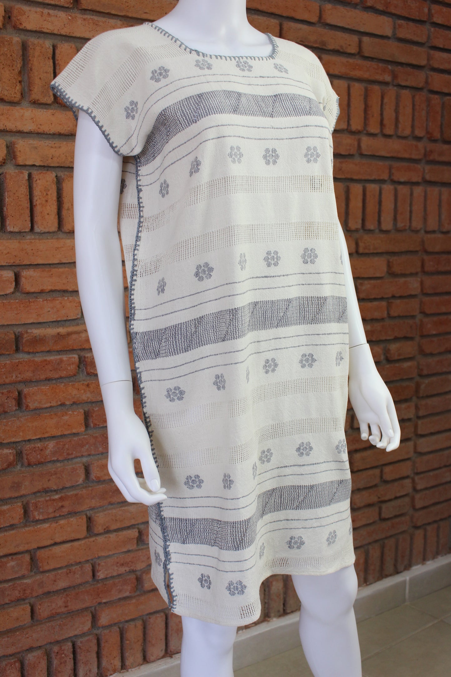 Vestido Hecho a Mano Mod. Amuzgo Brocado Multicolor Unitalla