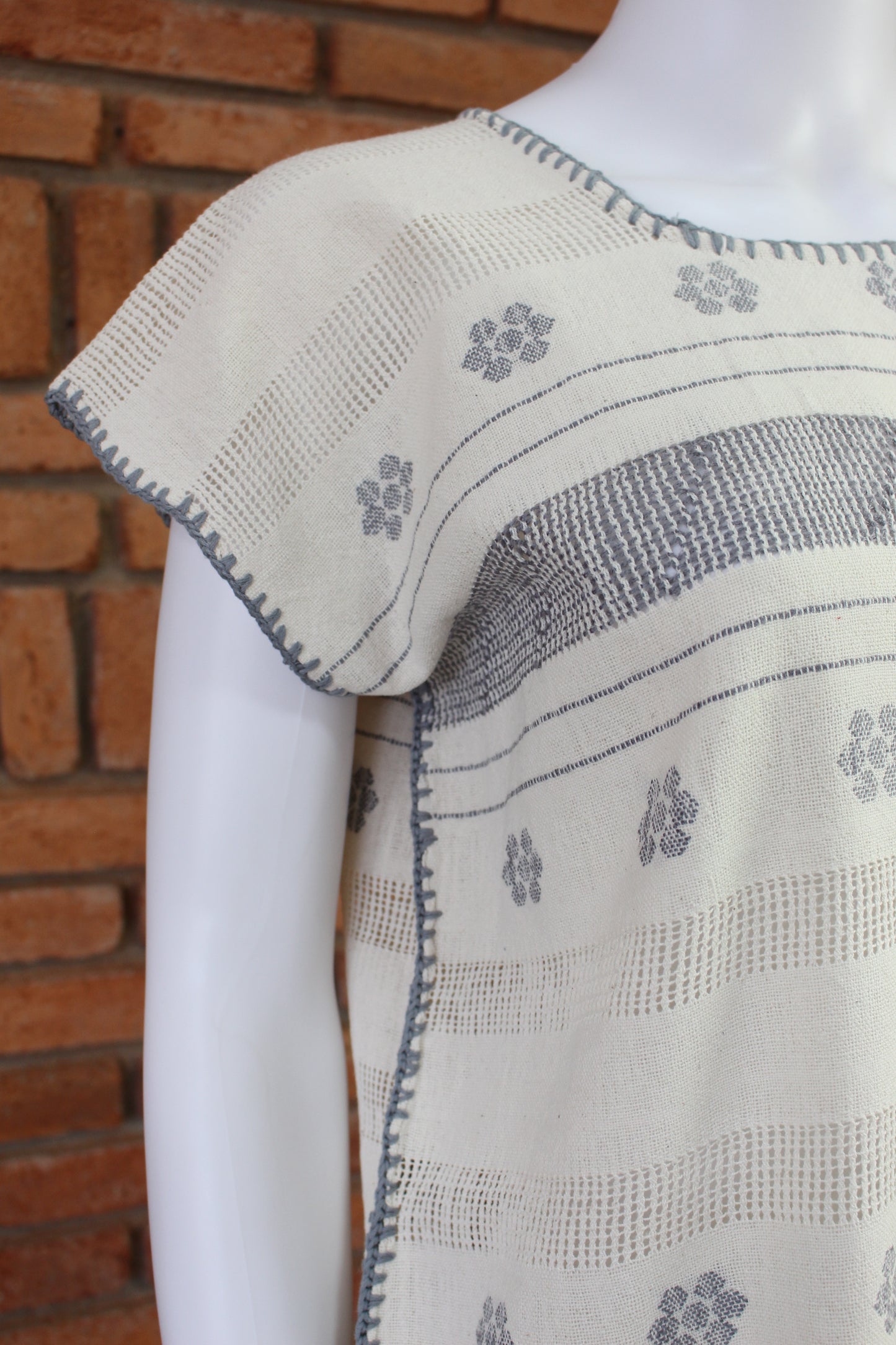 Vestido Hecho a Mano Mod. Amuzgo Brocado Multicolor Unitalla