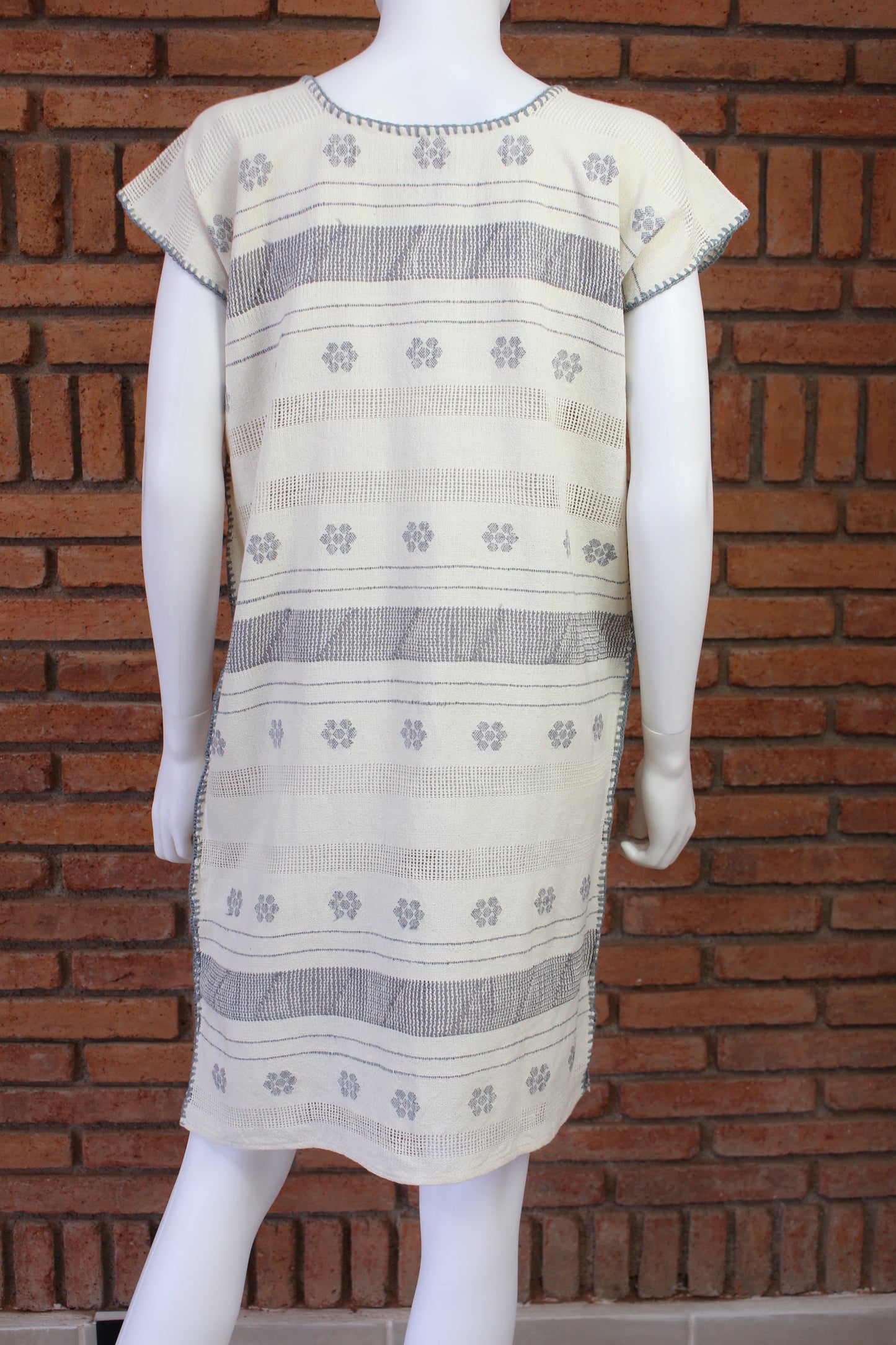 Vestido Hecho a Mano Mod. Amuzgo Brocado Multicolor Unitalla