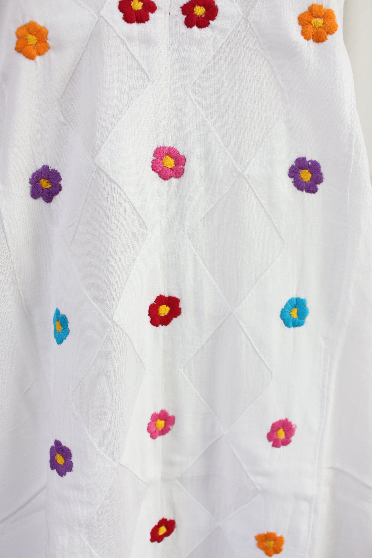 Vestido/Huipil Flores Bordado a Mano Unitalla