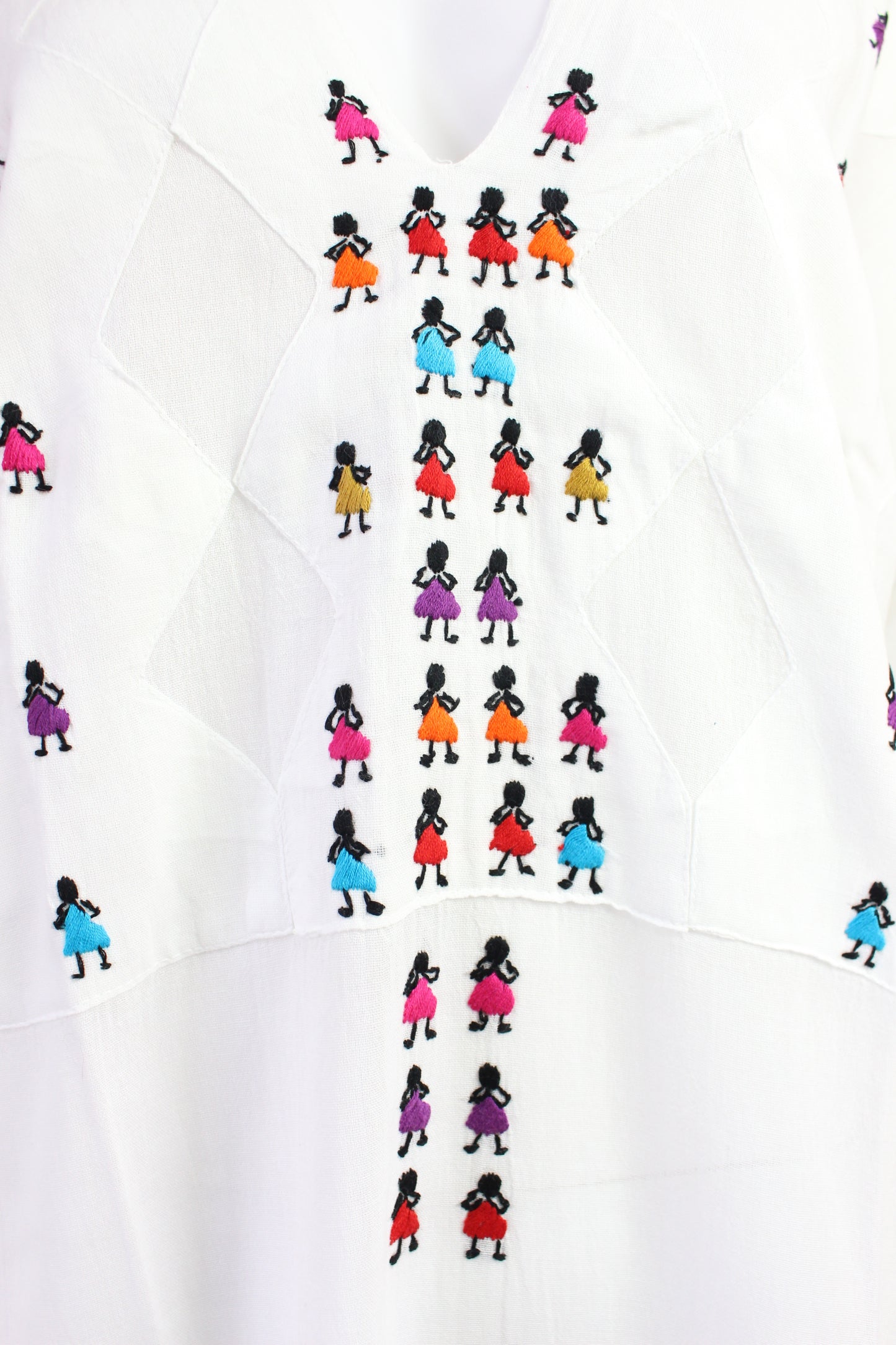 Vestido/Huipil Bordado a Mano Mod. Muñequito Unitalla