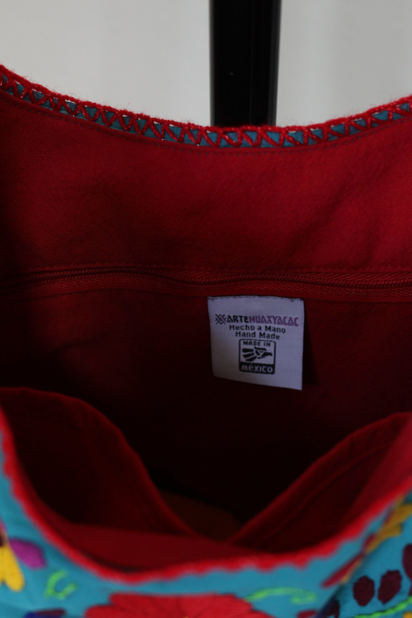 Bolsa Bordada a Mano, Renacer Mexicano Mod. Hipper Popelina
