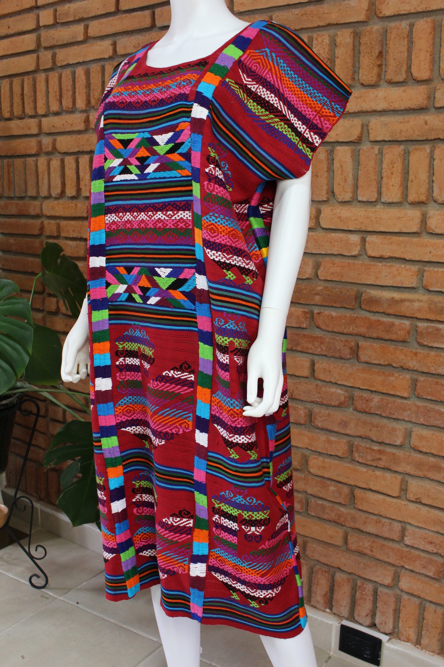 Vestido/Huipil Hecho a Mano Mod. Ojitlán Multicolor Unitalla