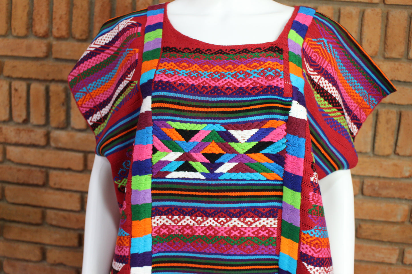 Vestido/Huipil Hecho a Mano Mod. Ojitlán Multicolor Unitalla
