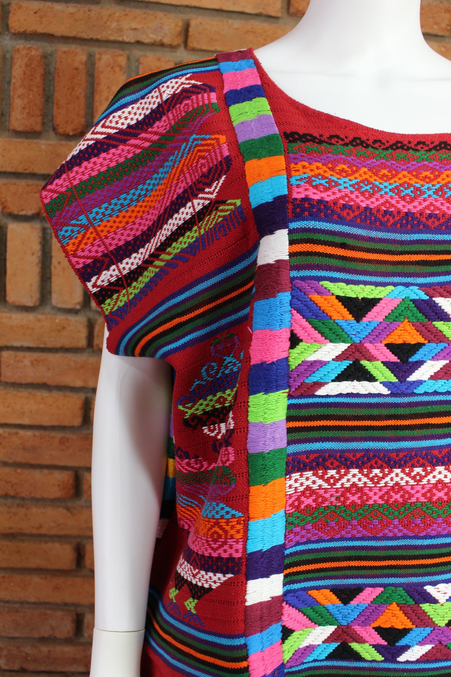 Vestido/Huipil Hecho a Mano Mod. Ojitlán Multicolor Unitalla