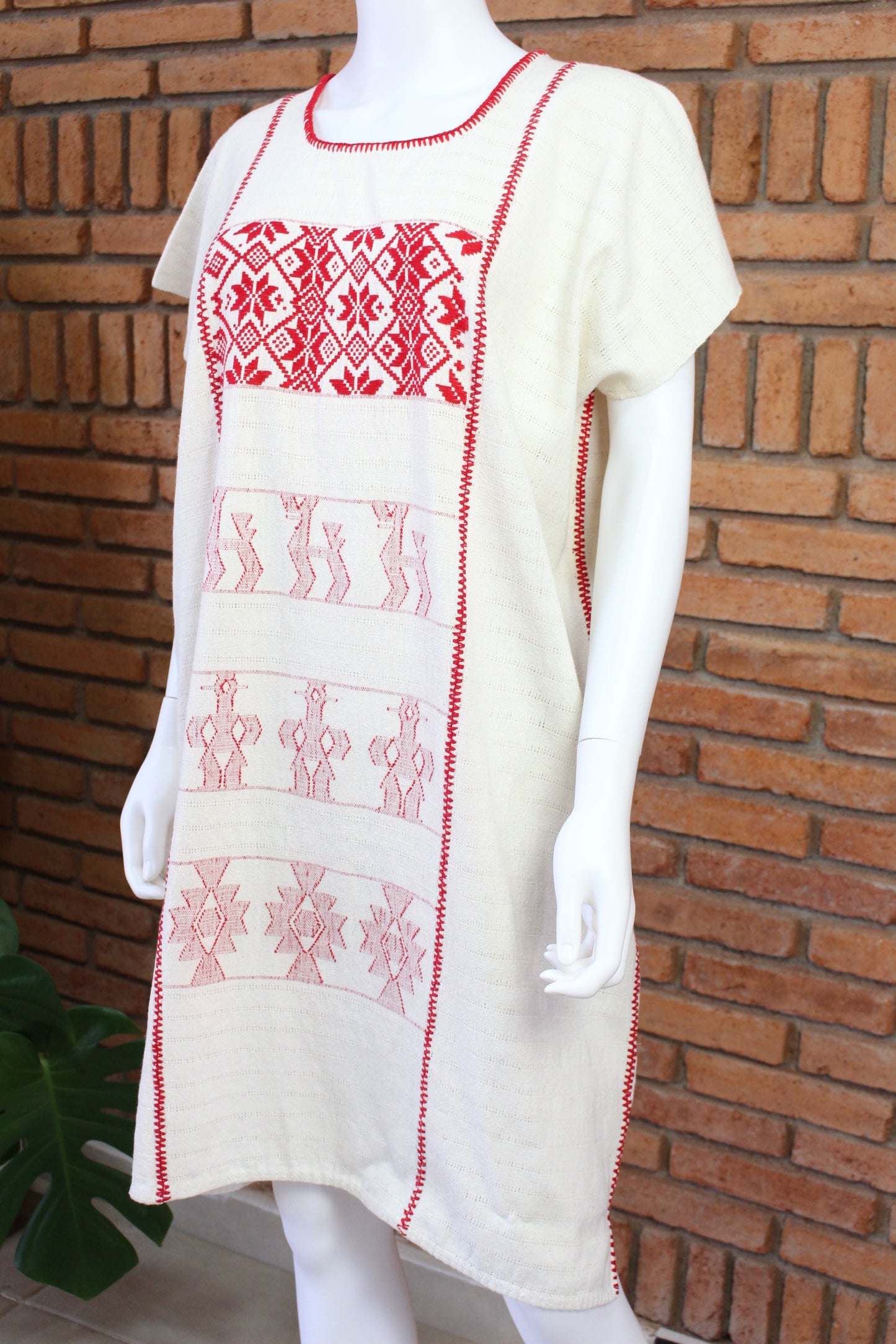 Vestido/Huipil Hecho a Mano Mod. Cotzocón Unitalla.