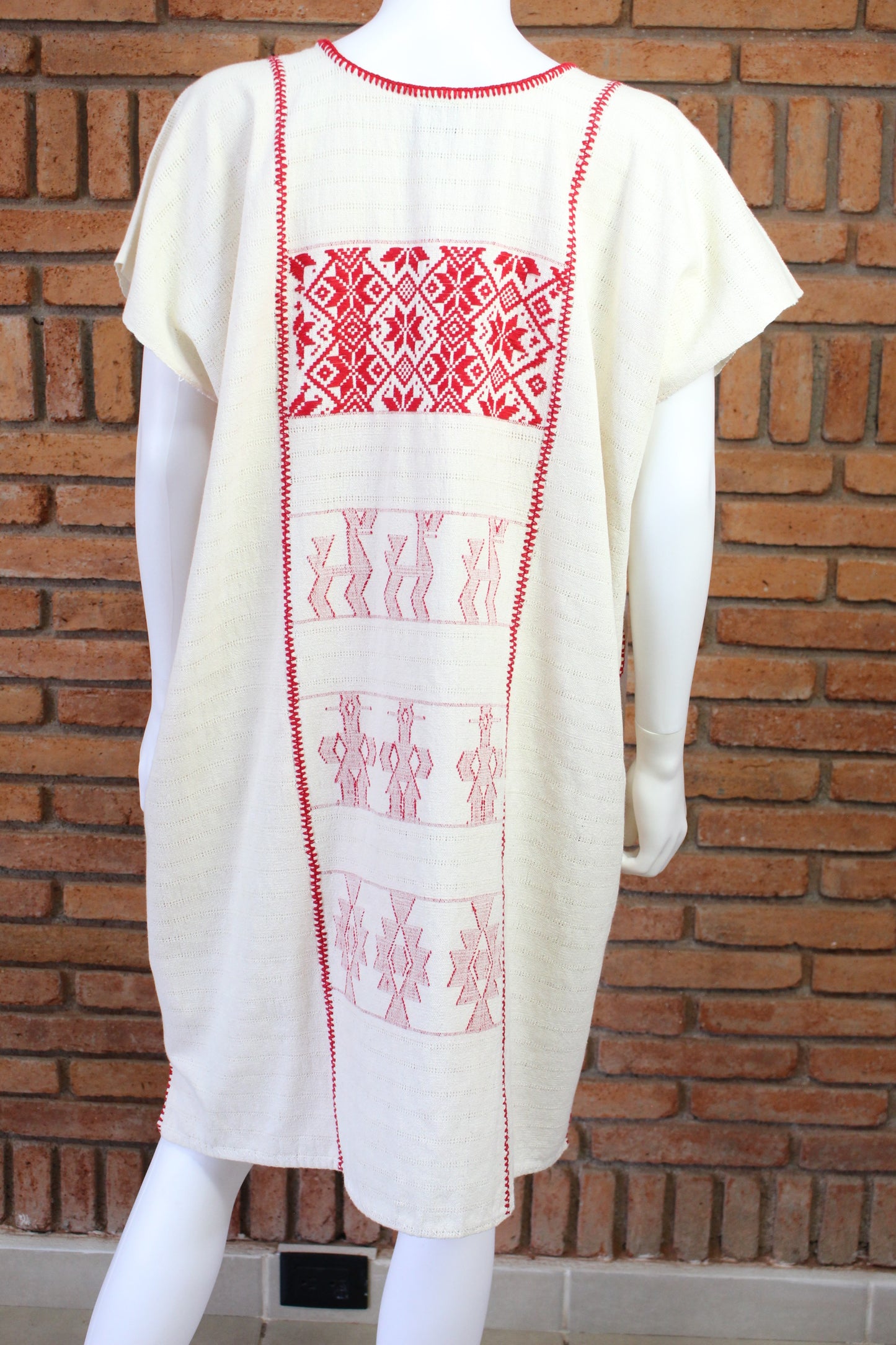 Vestido/Huipil Hecho a Mano Mod. Cotzocón Unitalla.