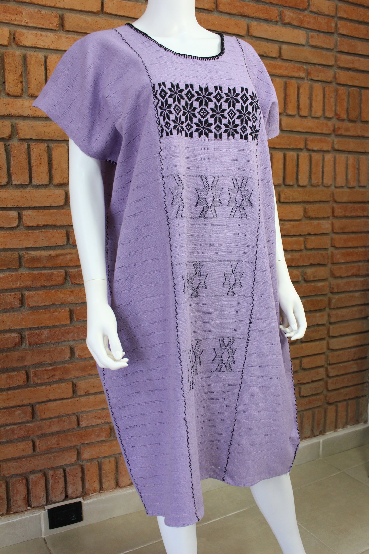 Vestido/Huipil Hecho a Mano Mod. Cotzocón Unitalla.