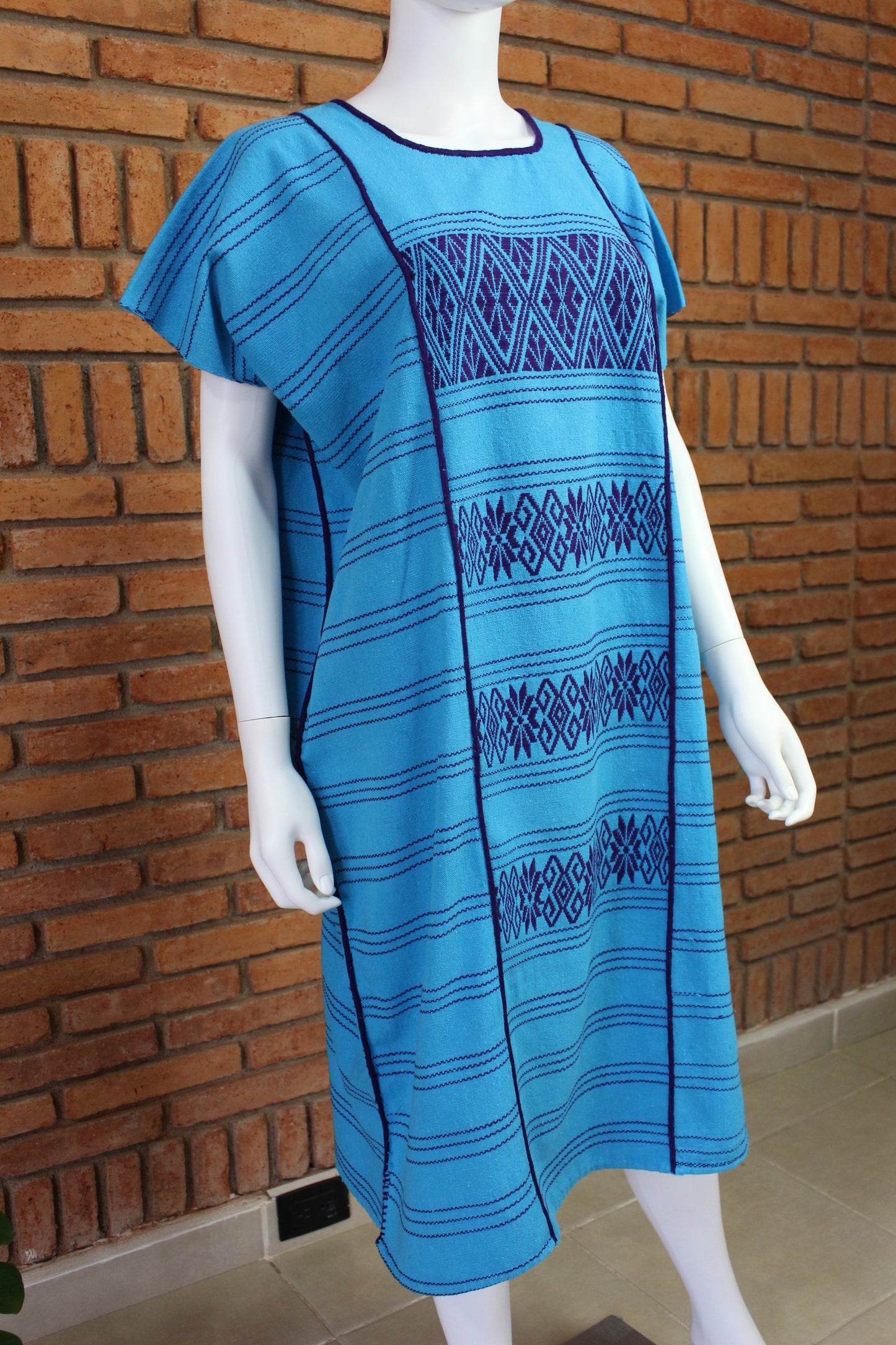 Vestido/Huipil Hecho a Mano Mod. Cotzocón Unitalla.