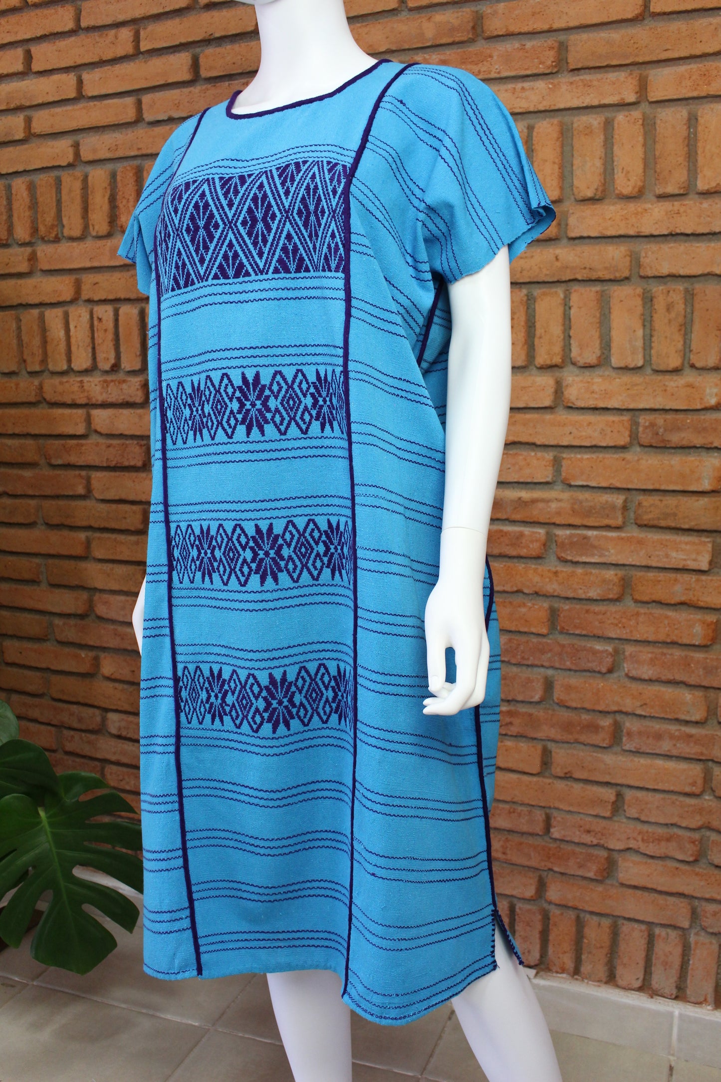 Vestido/Huipil Hecho a Mano Mod. Cotzocón Unitalla.