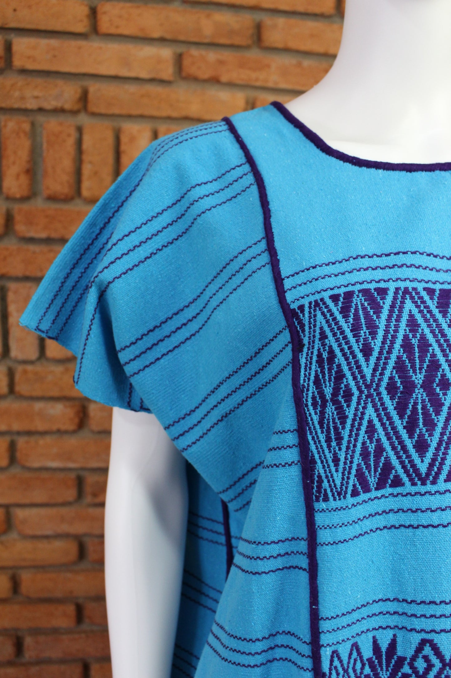 Vestido/Huipil Hecho a Mano Mod. Cotzocón Unitalla.