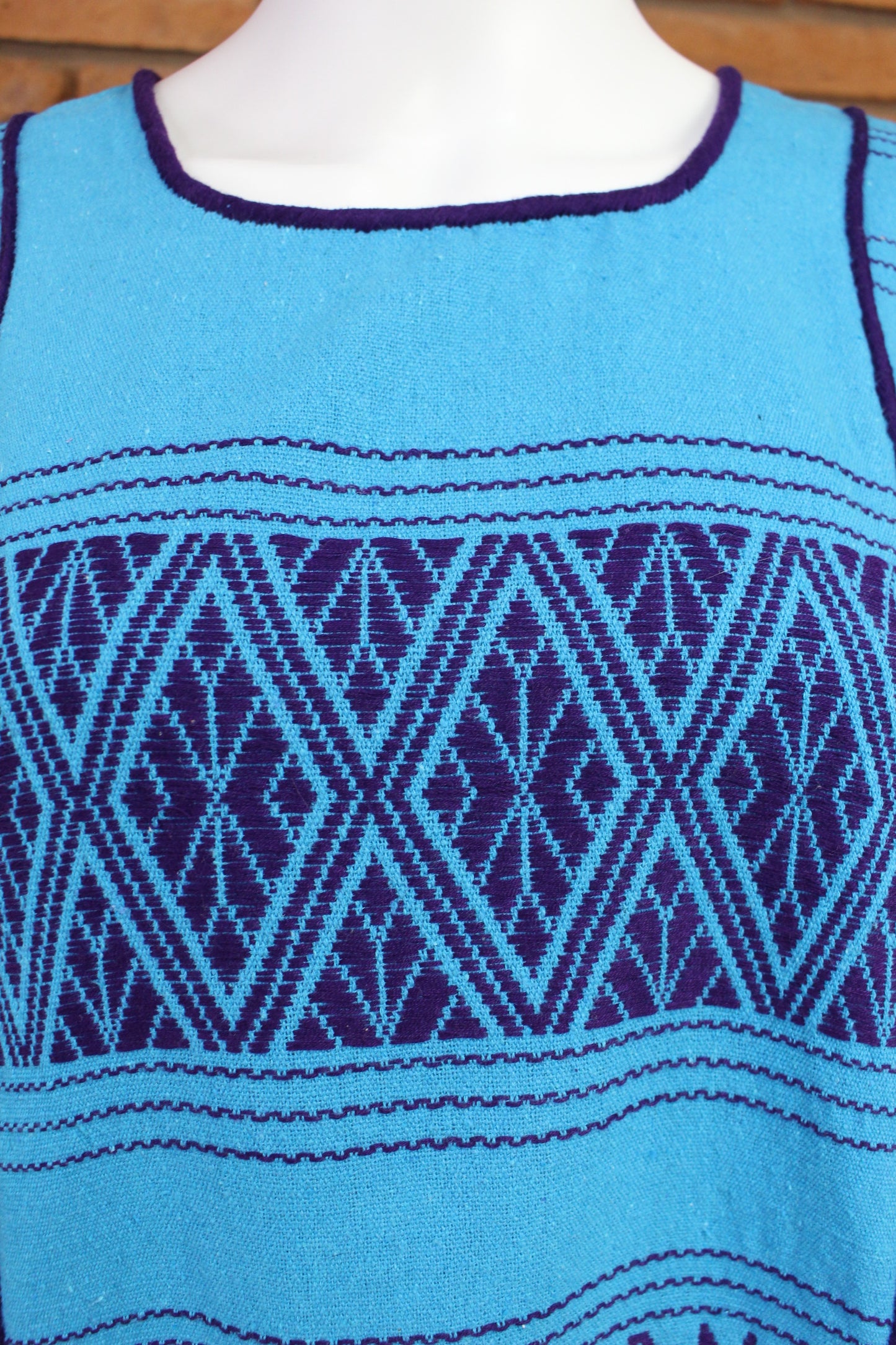 Vestido/Huipil Hecho a Mano Mod. Cotzocón Unitalla.