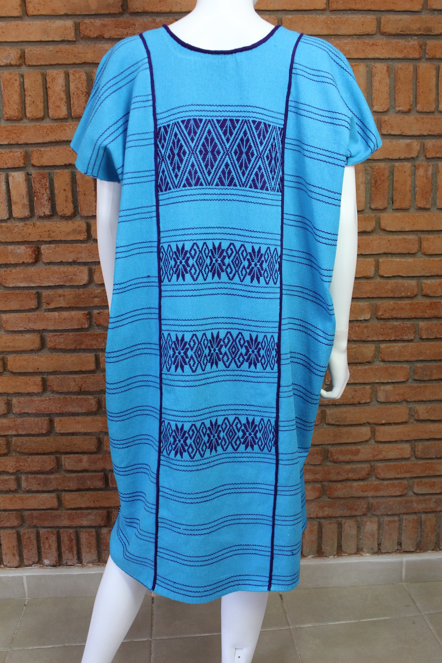 Vestido/Huipil Hecho a Mano Mod. Cotzocón Unitalla.