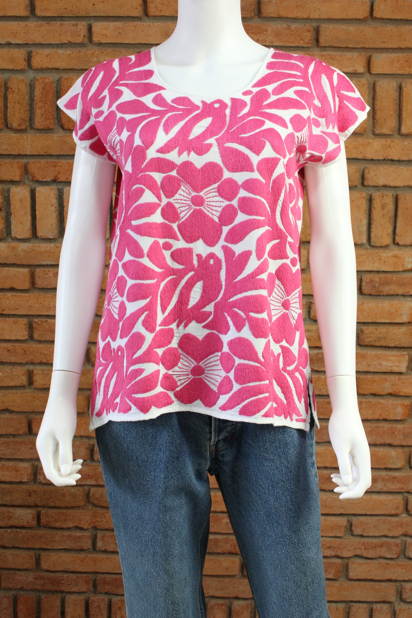 Blusas Bordada a Mano de Un Sólo Color Mod. Jalapa Unitalla.