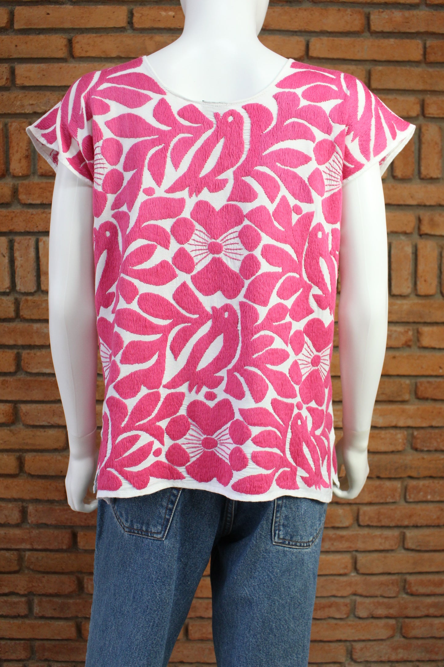 Blusas Bordada a Mano de Un Sólo Color Mod. Jalapa Unitalla.