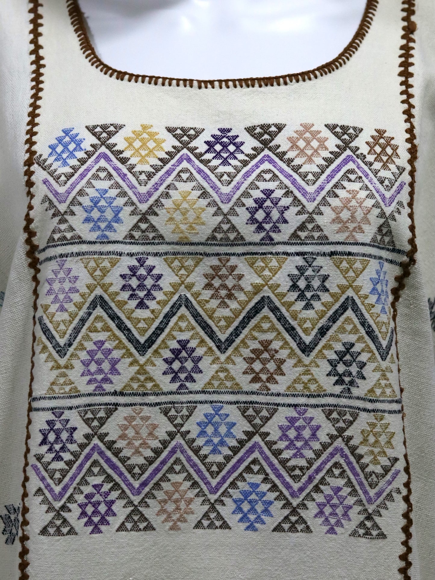 Vestido/Huipil Hecho a Mano Mod. Amuzgos Tradicional Multicolor Unitalla.