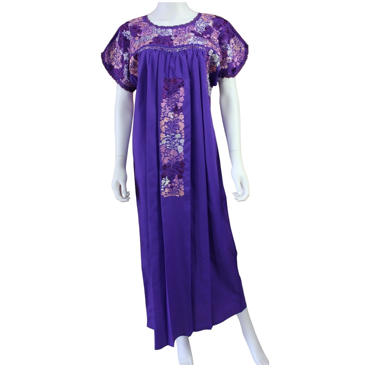 Vestido Bordado a Mano Mod. San Antonino Unitalla. (Diferentes colores).