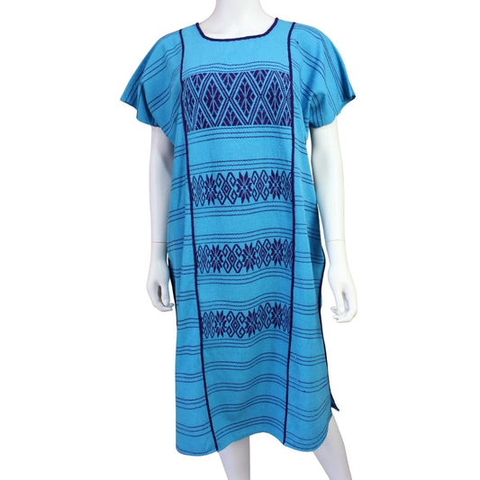 Vestido/Huipil Hecho a Mano Mod. Cotzocón Unitalla.