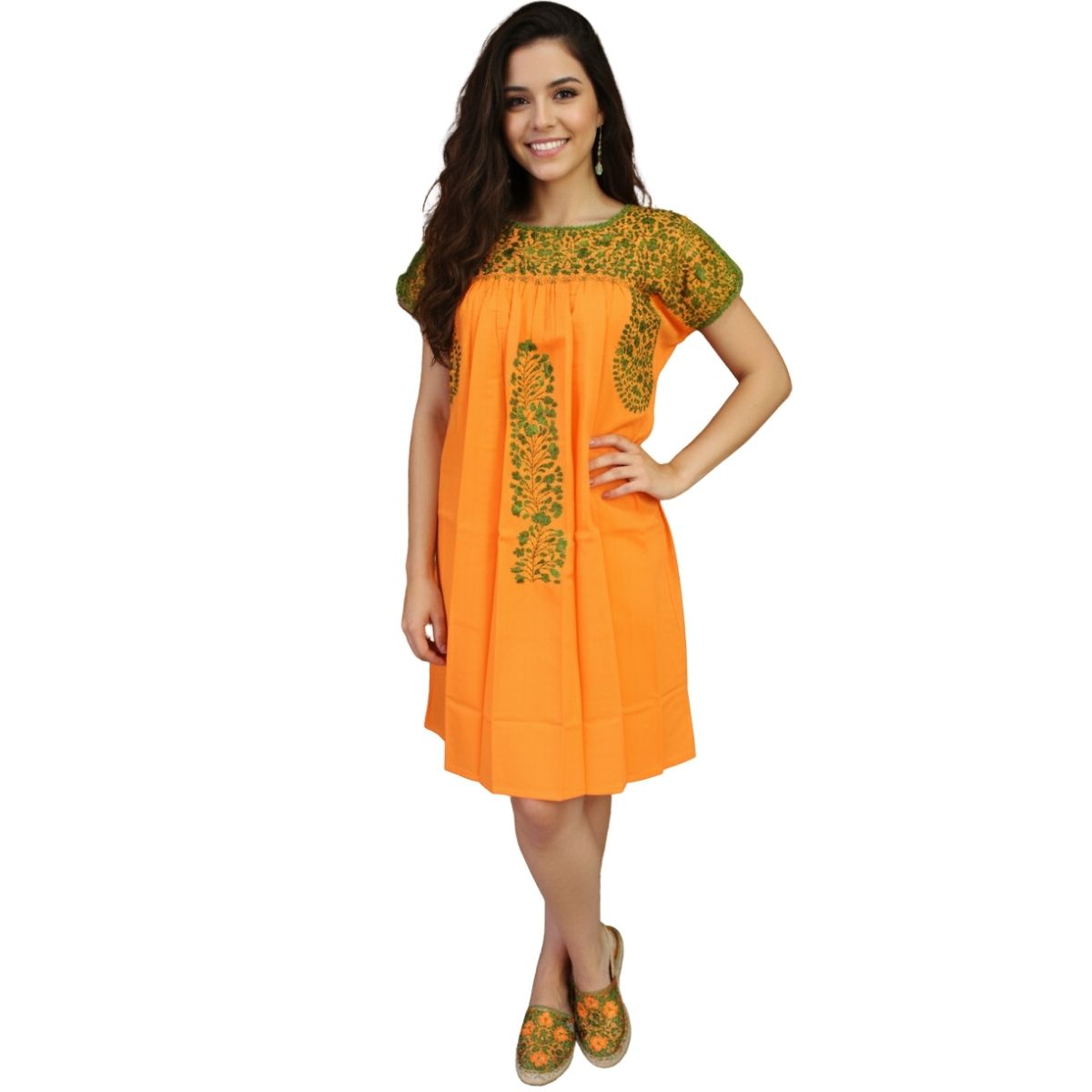 Vestido Corto Bordado a Mano Mod. San Antonino T-S