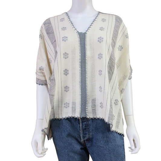 Blusa/Blusón Hecha en Telar Mod. Paloma Unitalla