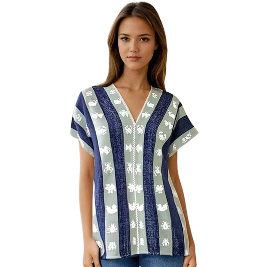 Blusa Artesanal Hecha a Mano Mod. Bio Unitalla