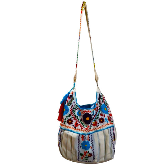 Bolsa Bordada a Mano, Renacer Mexicano Mod. Hipper Manta