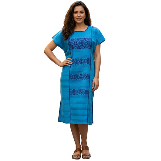Vestido/Huipil Hecho a Mano Mod. Cotzocón Unitalla.