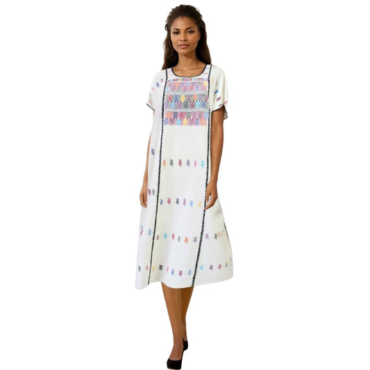 Vestido/Huipil Hecho a Mano Mod. Amuzgos Tradicional Unitalla