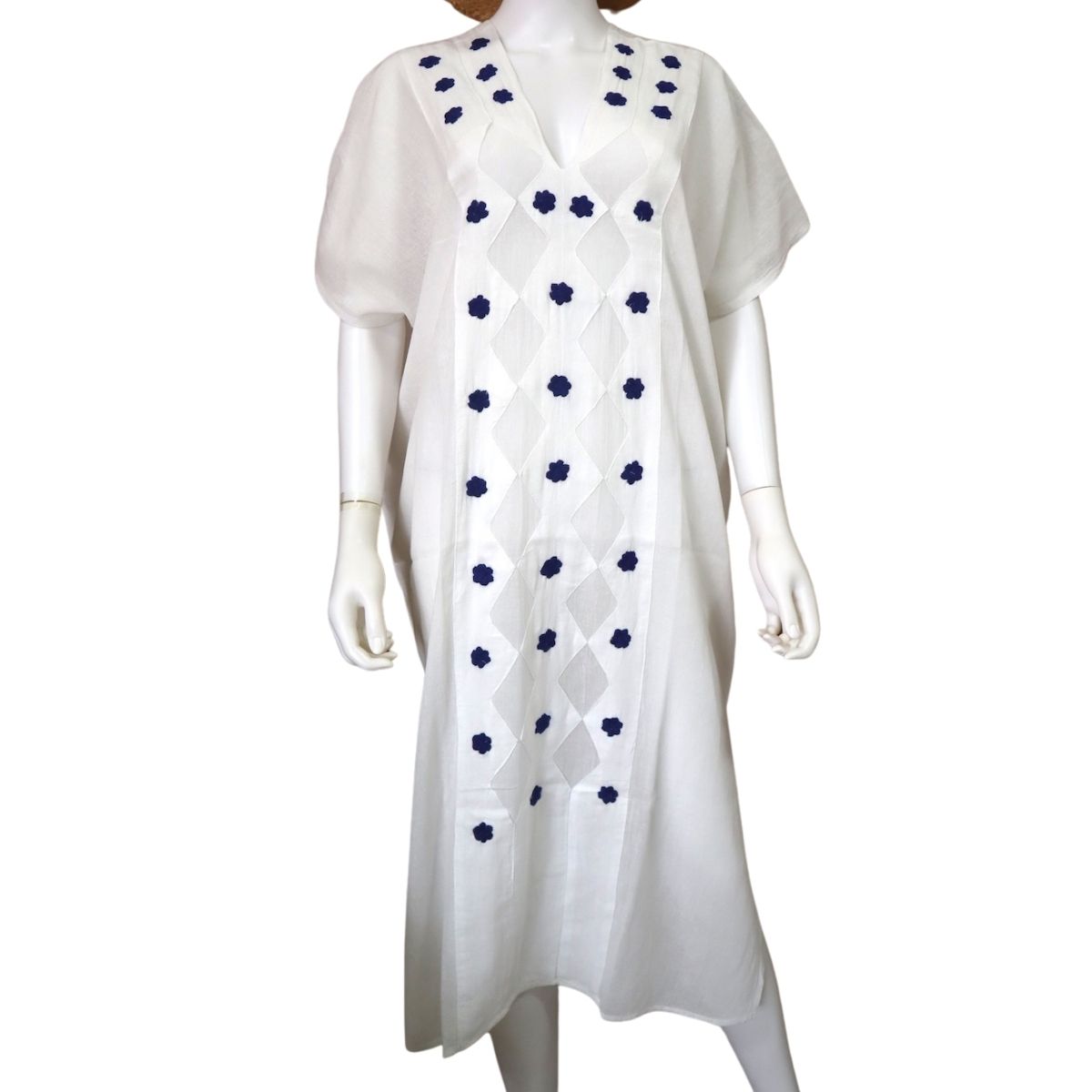 Vestido/Huipil Flores Bordado a Mano Unitalla