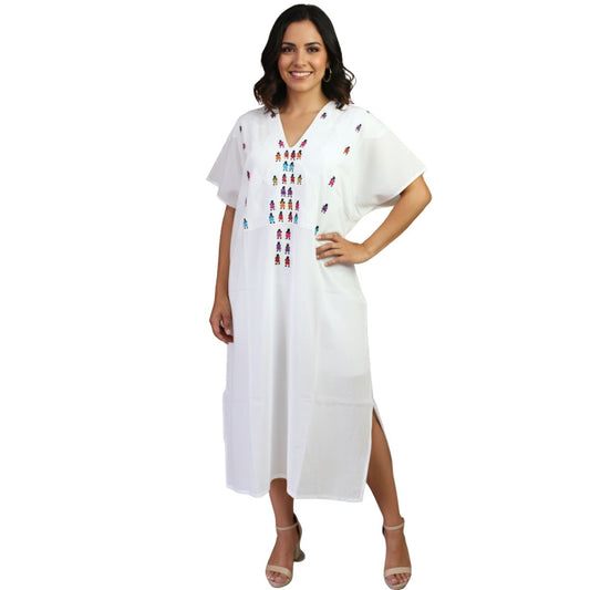 Vestido/Huipil Bordado a Mano Mod. Muñequito Unitalla