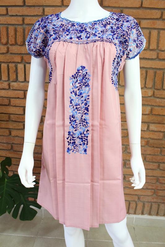 Vestido Corto Bordado a Mano Mod. San Antonino T-S