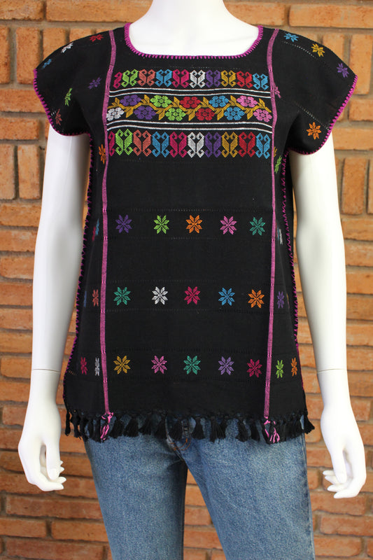 Blusa Artesanal Hecha en Telar de Cintura Mod. Amuzgos (diferentes colores)