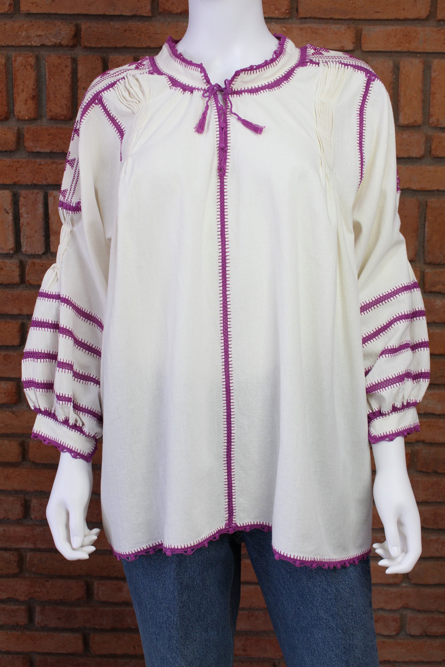 Blusa Tejida a Mano Mod. Bárbara Unitalla.