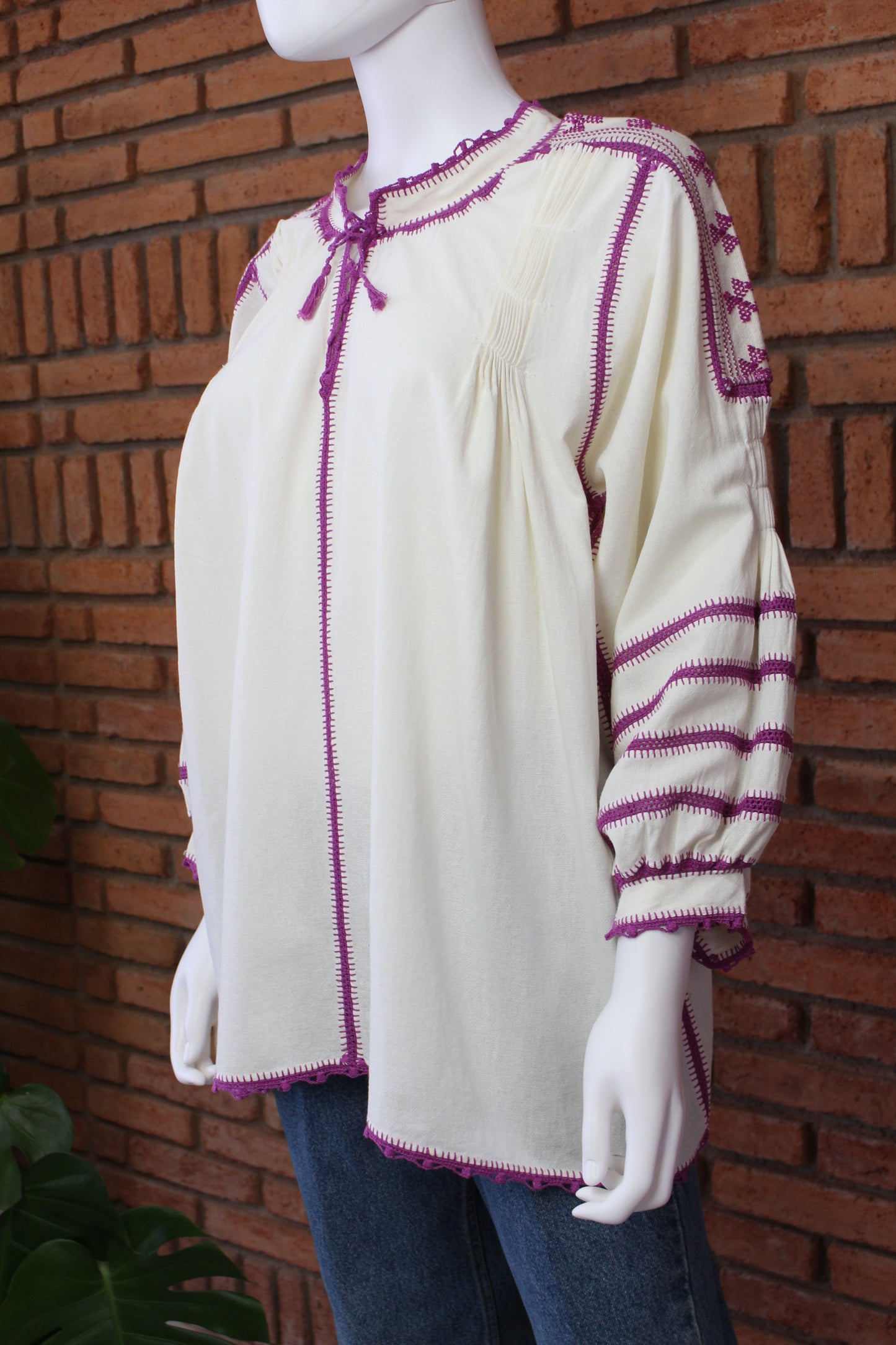 Blusa Tejida a Mano Mod. Bárbara Unitalla.
