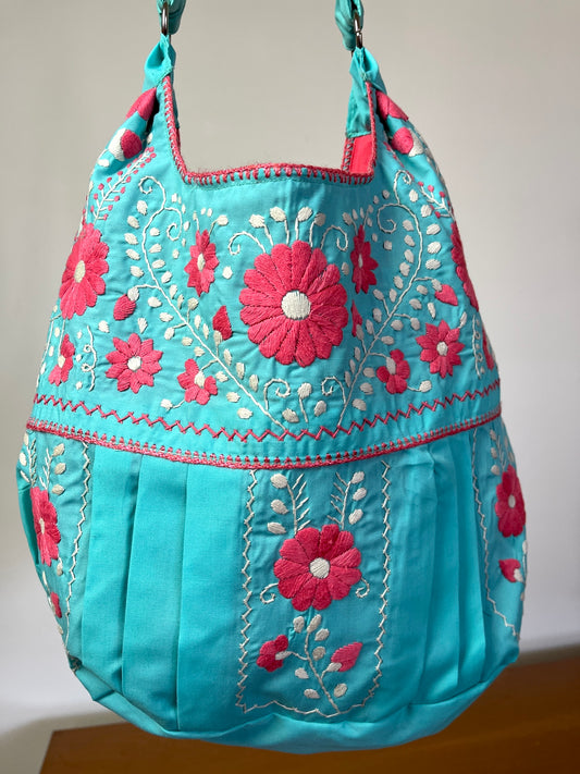 Bolsa Bordada a Mano, Renacer Mexicano Mod. Hipper Popelina