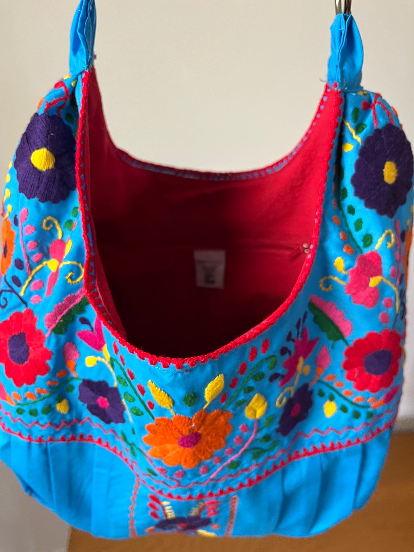 Bolsa Bordada a Mano, Renacer Mexicano Mod. Hipper Popelina