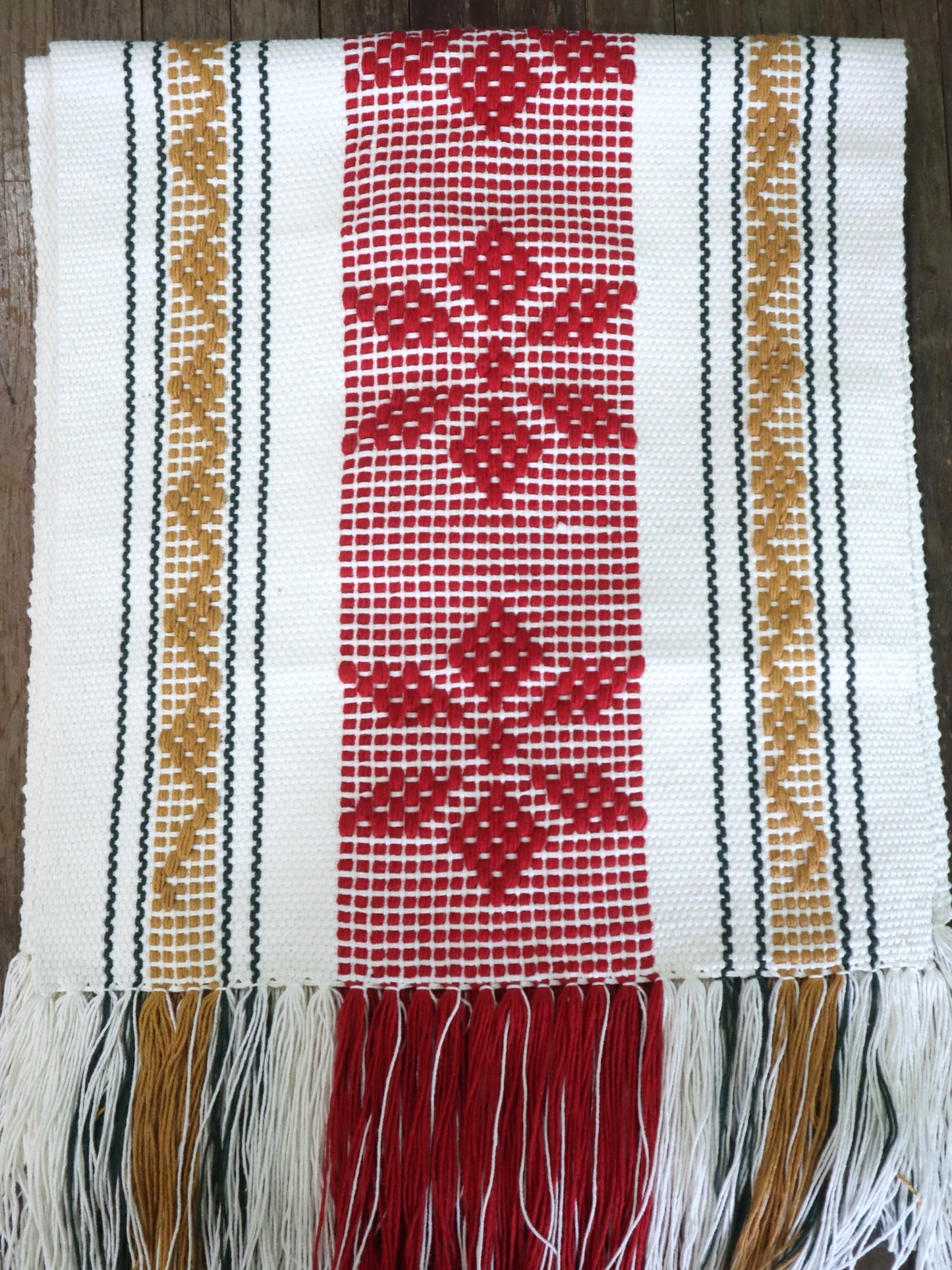 Caminos de Mesa Hecho en Telar de Cintura Edición Navideños.