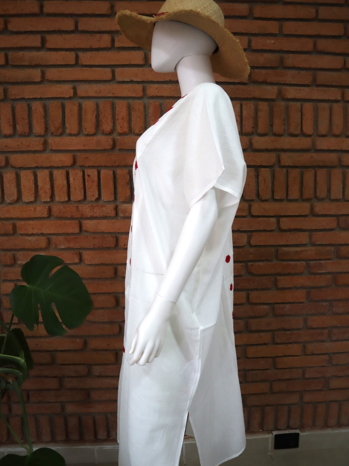 Vestido/Huipil Flores Bordado a Mano Unitalla