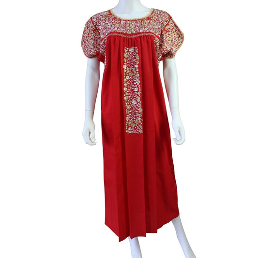 Vestido Bordado a Mano Mod. San Antonino Unitalla. (Diferentes colores).
