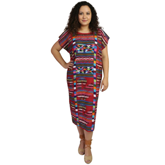 Vestido/Huipil Hecho a Mano Mod. Ojitlán Multicolor Unitalla